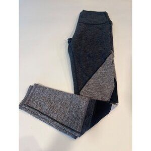 Alo Yoga Colorblock High-Waist Leggings Gray & Black Womens Size M